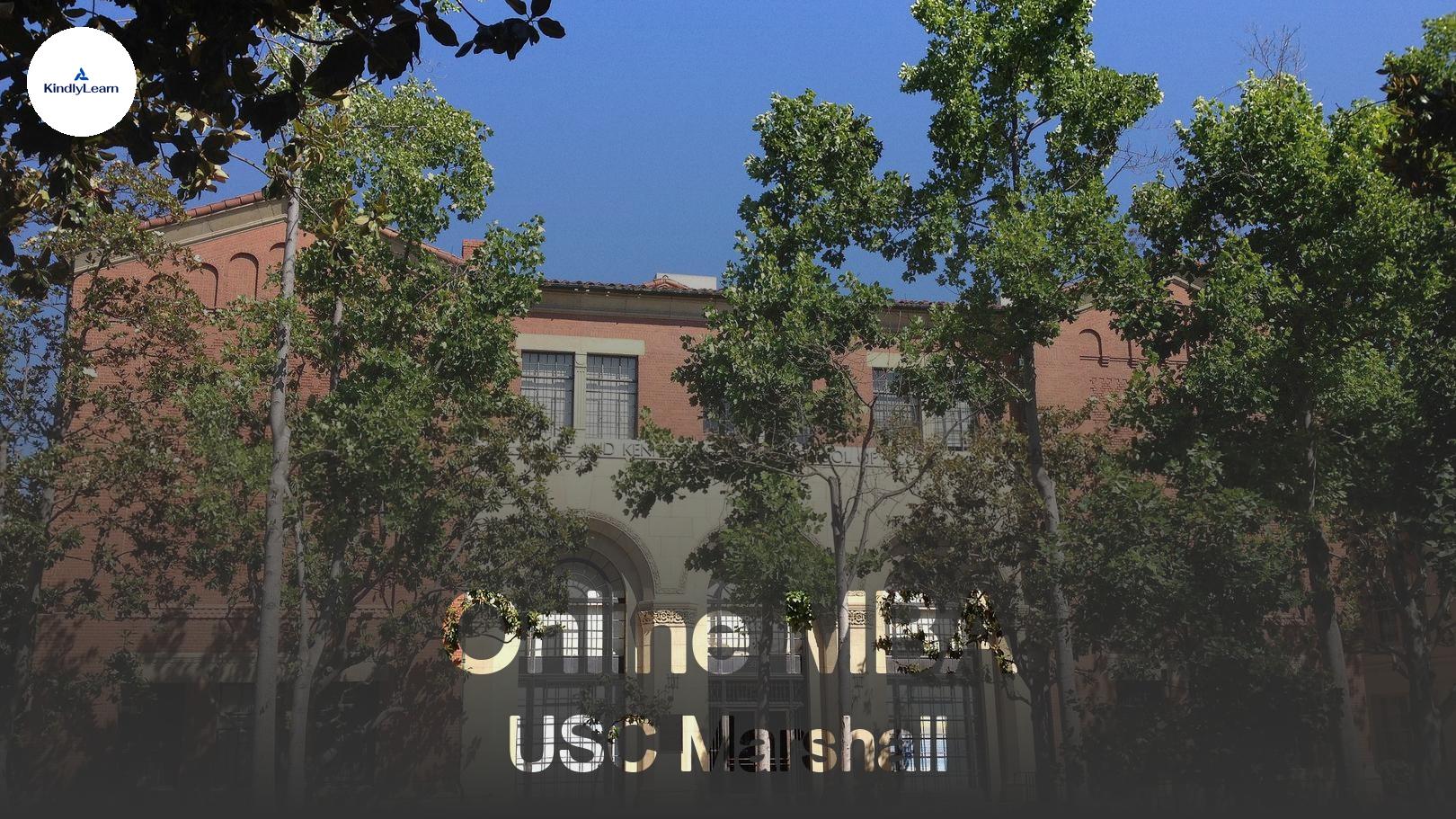 usc marshall online mba